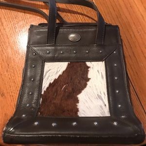 American West leather and cowhide purse